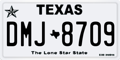 TX license plate DMJ8709