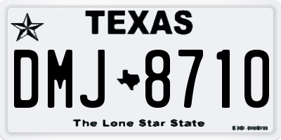 TX license plate DMJ8710