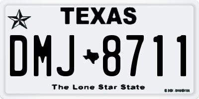 TX license plate DMJ8711