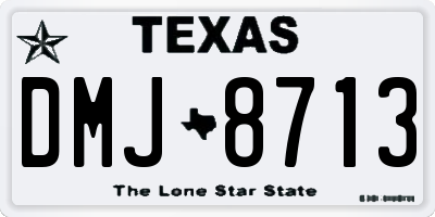 TX license plate DMJ8713