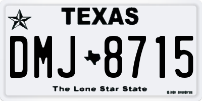 TX license plate DMJ8715