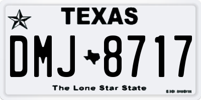 TX license plate DMJ8717