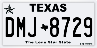 TX license plate DMJ8729