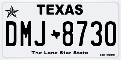 TX license plate DMJ8730