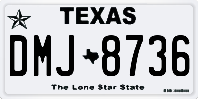 TX license plate DMJ8736