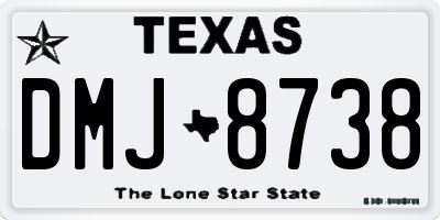 TX license plate DMJ8738