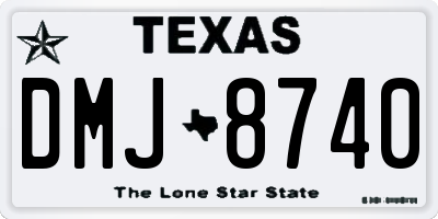 TX license plate DMJ8740