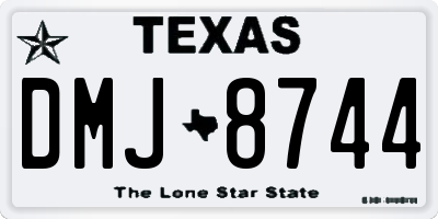 TX license plate DMJ8744