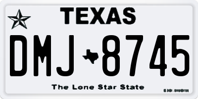 TX license plate DMJ8745