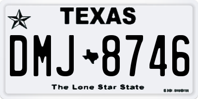 TX license plate DMJ8746