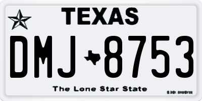 TX license plate DMJ8753