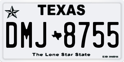 TX license plate DMJ8755