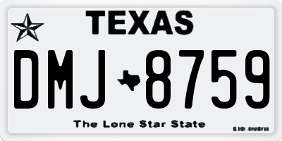 TX license plate DMJ8759