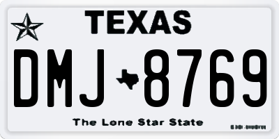 TX license plate DMJ8769