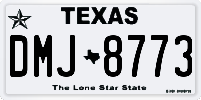 TX license plate DMJ8773