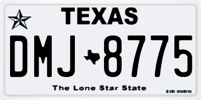 TX license plate DMJ8775