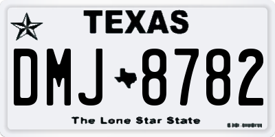 TX license plate DMJ8782