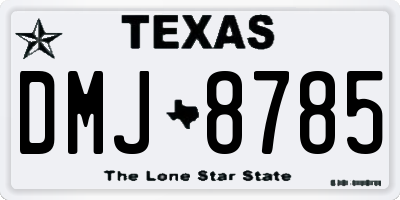 TX license plate DMJ8785