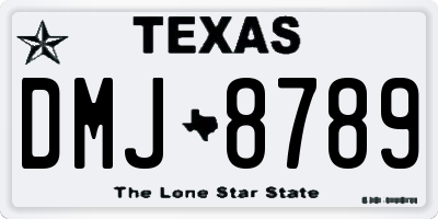 TX license plate DMJ8789