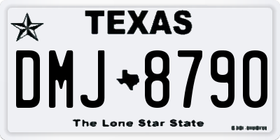 TX license plate DMJ8790