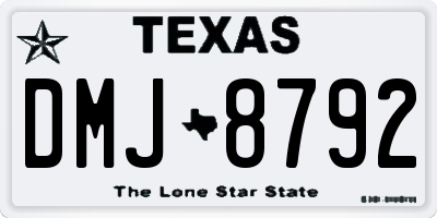 TX license plate DMJ8792