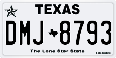 TX license plate DMJ8793