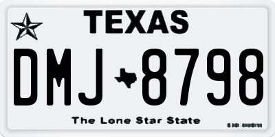 TX license plate DMJ8798