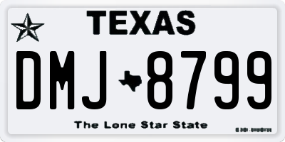 TX license plate DMJ8799