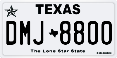 TX license plate DMJ8800