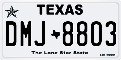TX license plate DMJ8803