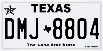 TX license plate DMJ8804