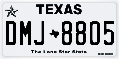 TX license plate DMJ8805
