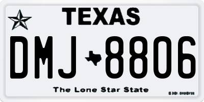 TX license plate DMJ8806