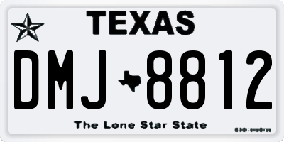 TX license plate DMJ8812