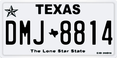 TX license plate DMJ8814