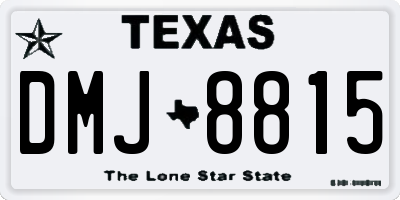 TX license plate DMJ8815