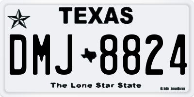 TX license plate DMJ8824