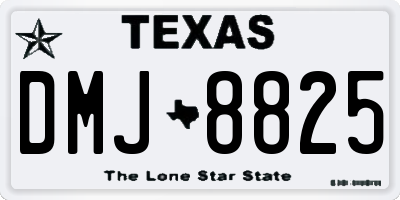 TX license plate DMJ8825