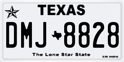 TX license plate DMJ8828