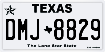 TX license plate DMJ8829