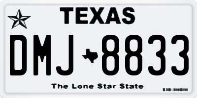 TX license plate DMJ8833