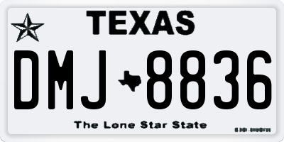 TX license plate DMJ8836
