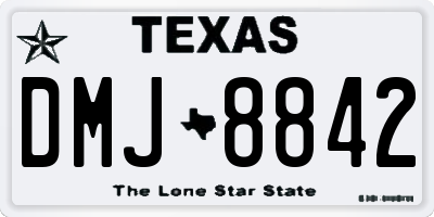 TX license plate DMJ8842