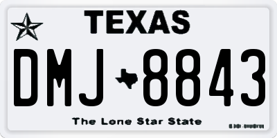 TX license plate DMJ8843