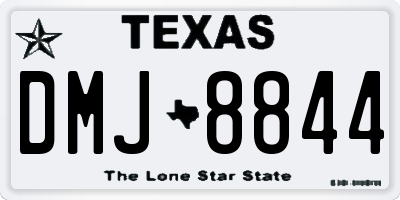 TX license plate DMJ8844