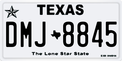 TX license plate DMJ8845