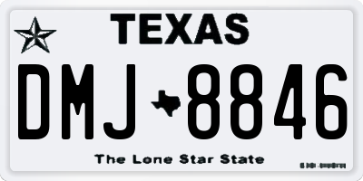 TX license plate DMJ8846