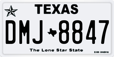 TX license plate DMJ8847