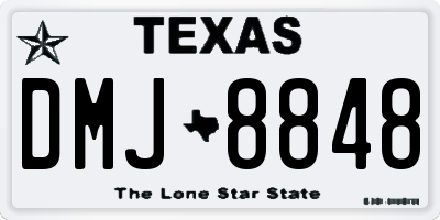 TX license plate DMJ8848