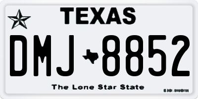 TX license plate DMJ8852